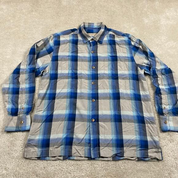 Tommy Bahama Shirt Mens L Plaid Silk Lightweight Flowy Button Up Business Casual - Picture 1 of 7